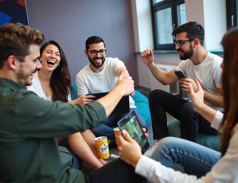 Team at game jam event